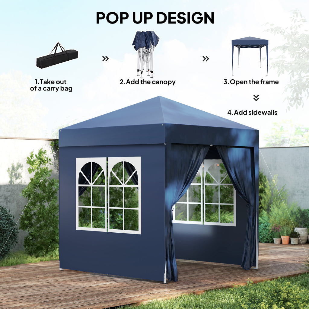 2 x 2 m Garden Pop Up Gazebo,  Water Resistant