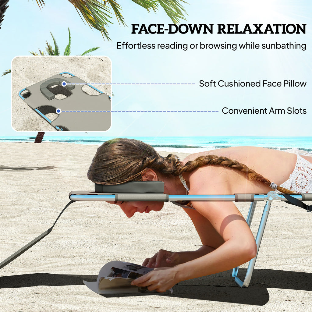 Foldable Sun Lounger/bed Adjustable