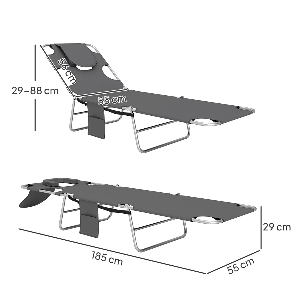 Foldable Sun Lounger/bed Adjustable