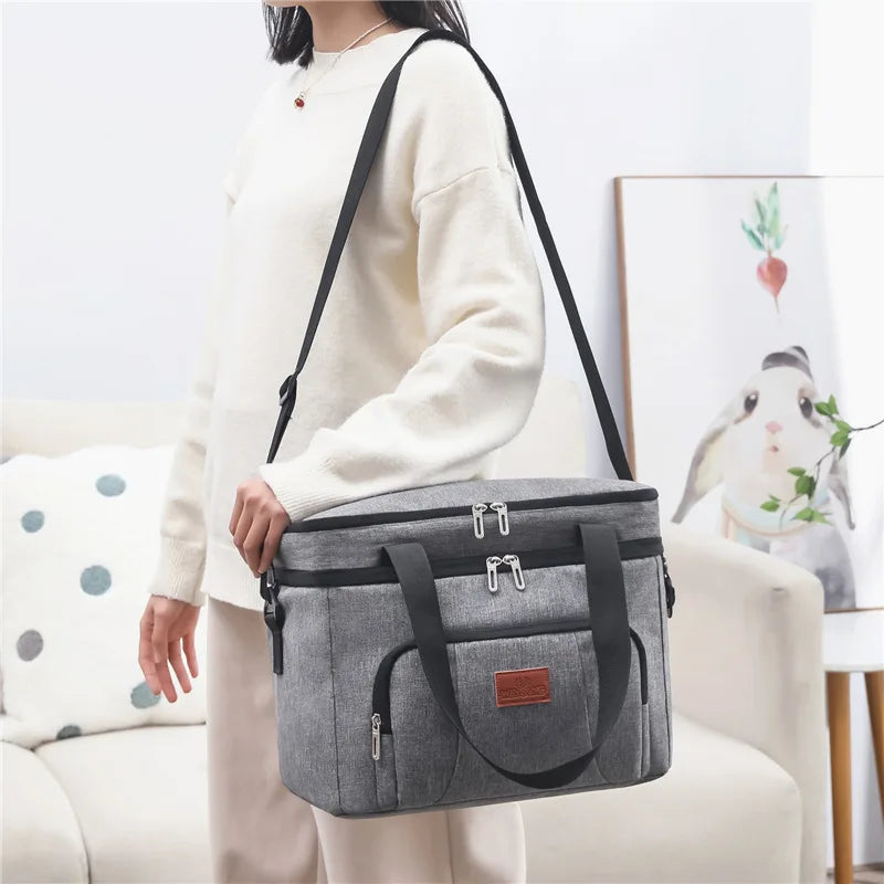 Multifunctional Double Layers Tote Cooler Bag