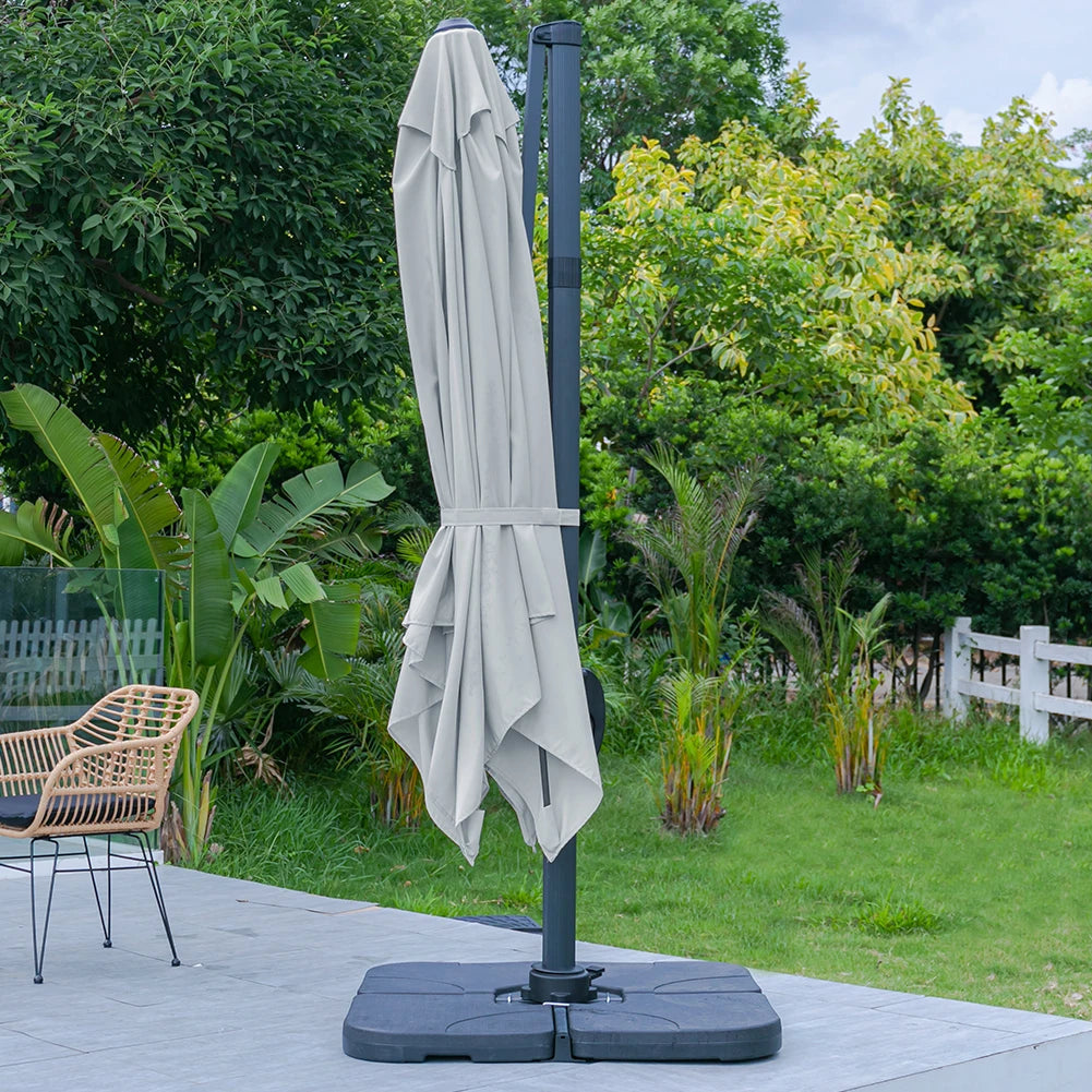 Large Square Canopy Rotating Outdoor Cantilever