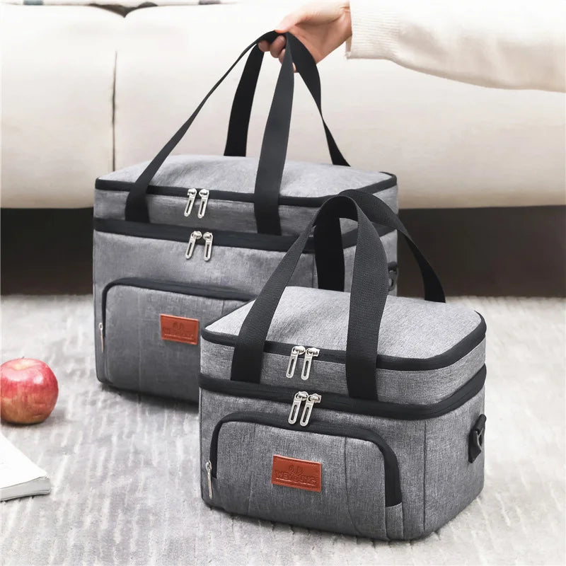 Multifunctional Double Layers Tote Cooler Bag
