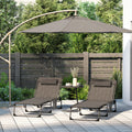 2 Piece Foldable Sun Lounger Set