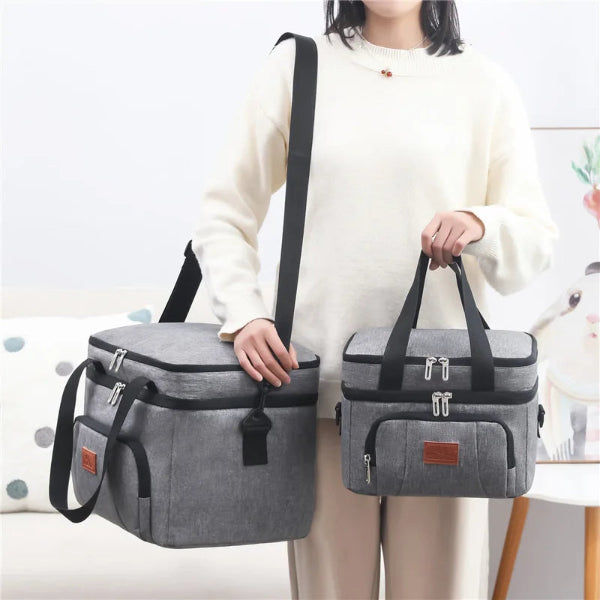 Multifunctional Double Layers Tote Cooler Bag