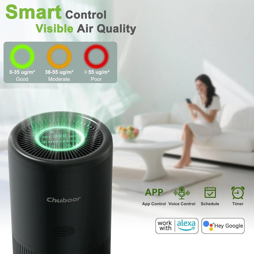Smart Air Purifier for Bedroom Home