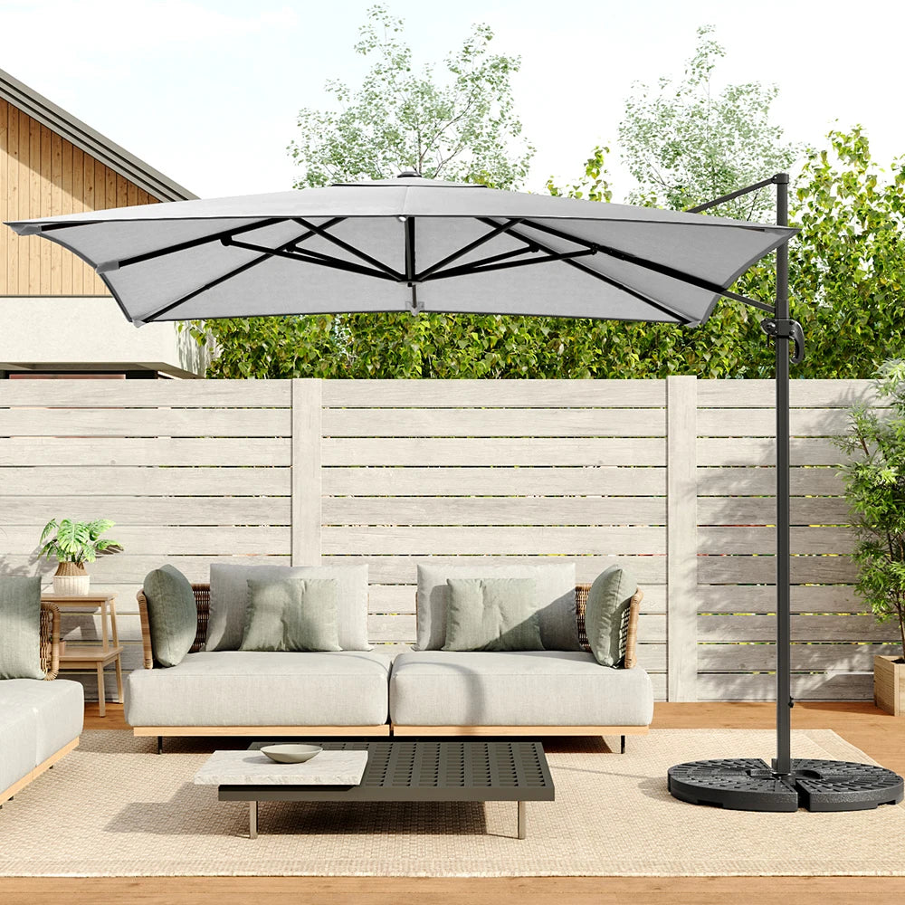 Large Square Canopy Rotating Outdoor Cantilever