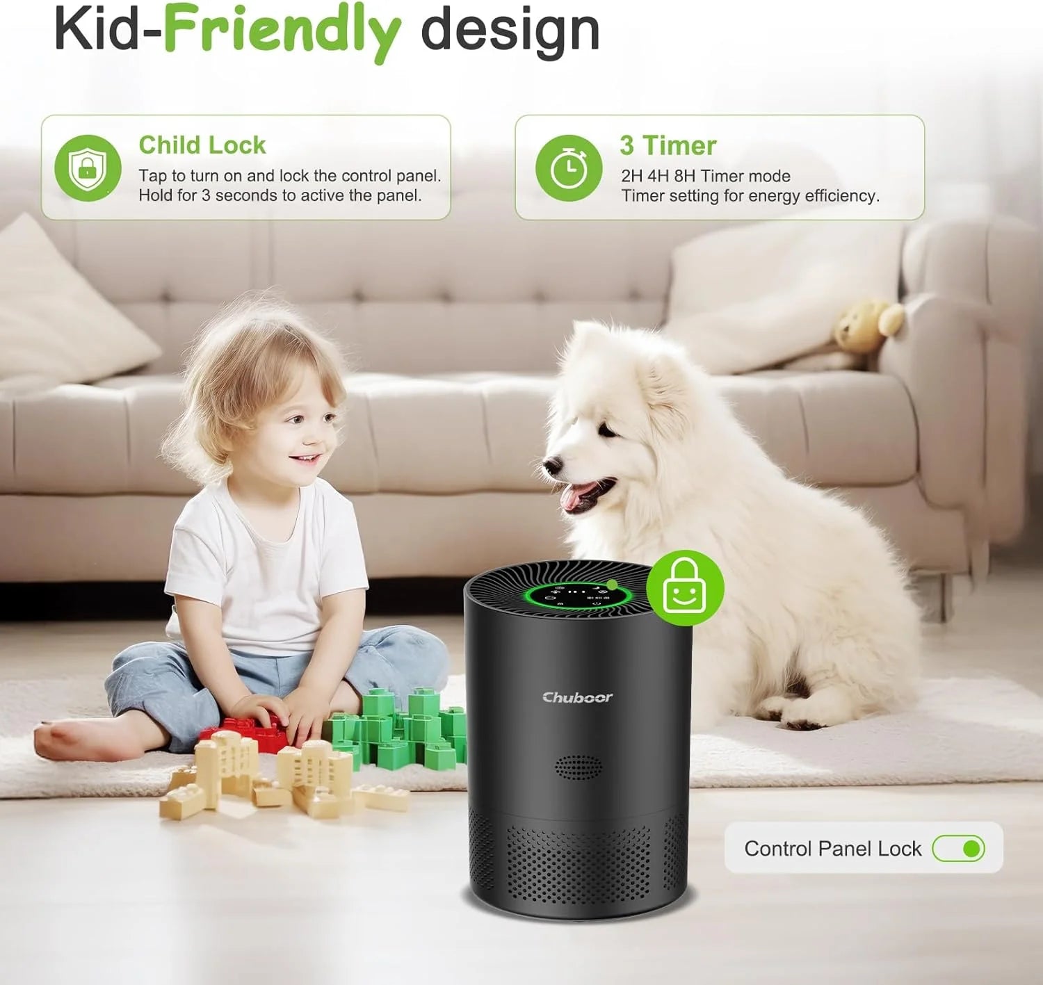 Smart Air Purifier for Bedroom Home
