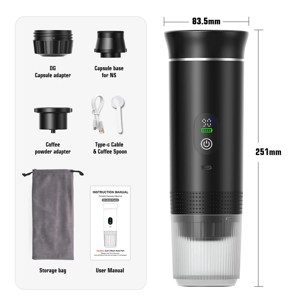 Wireless Electric Portable Espresso Coffee Machine