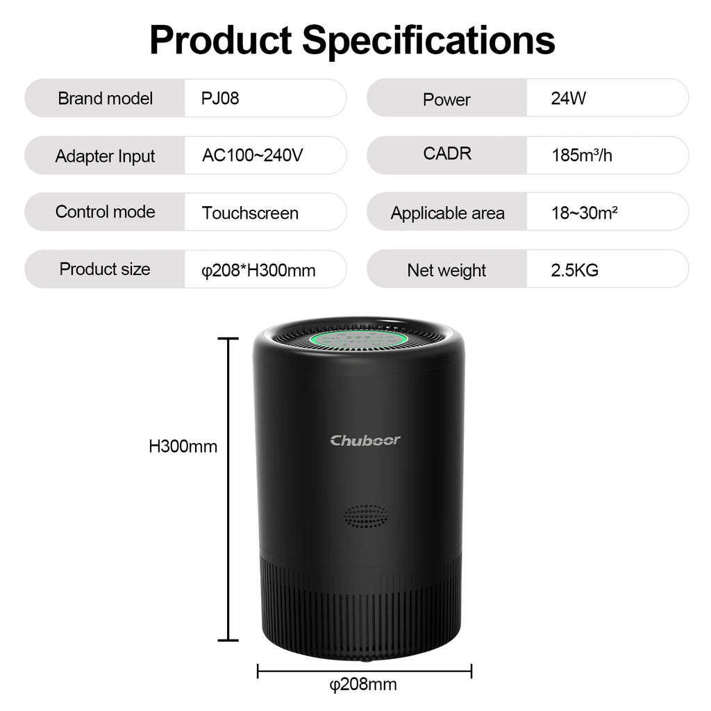 Smart Air Purifier for Bedroom Home