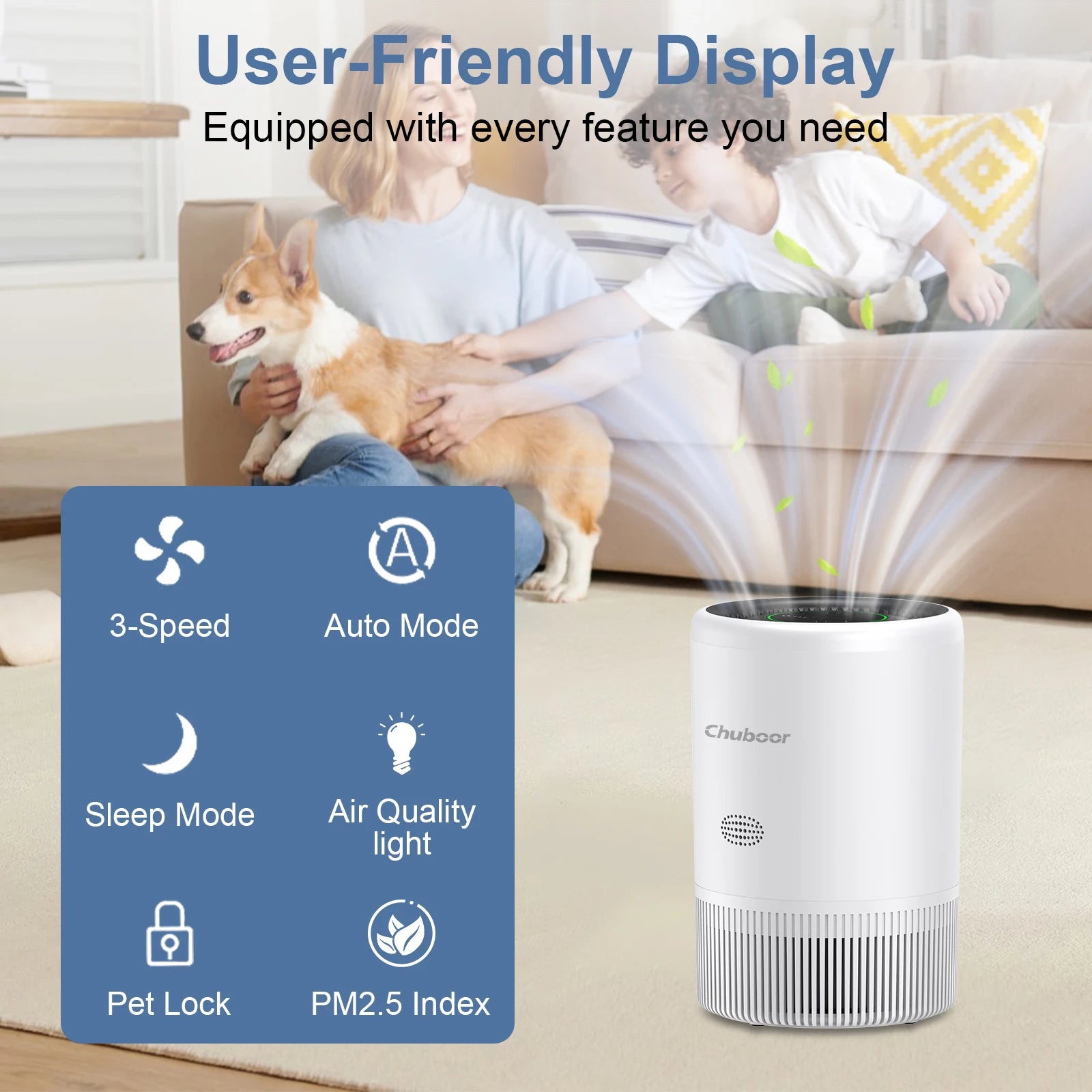 Smart Air Purifier for Bedroom Home