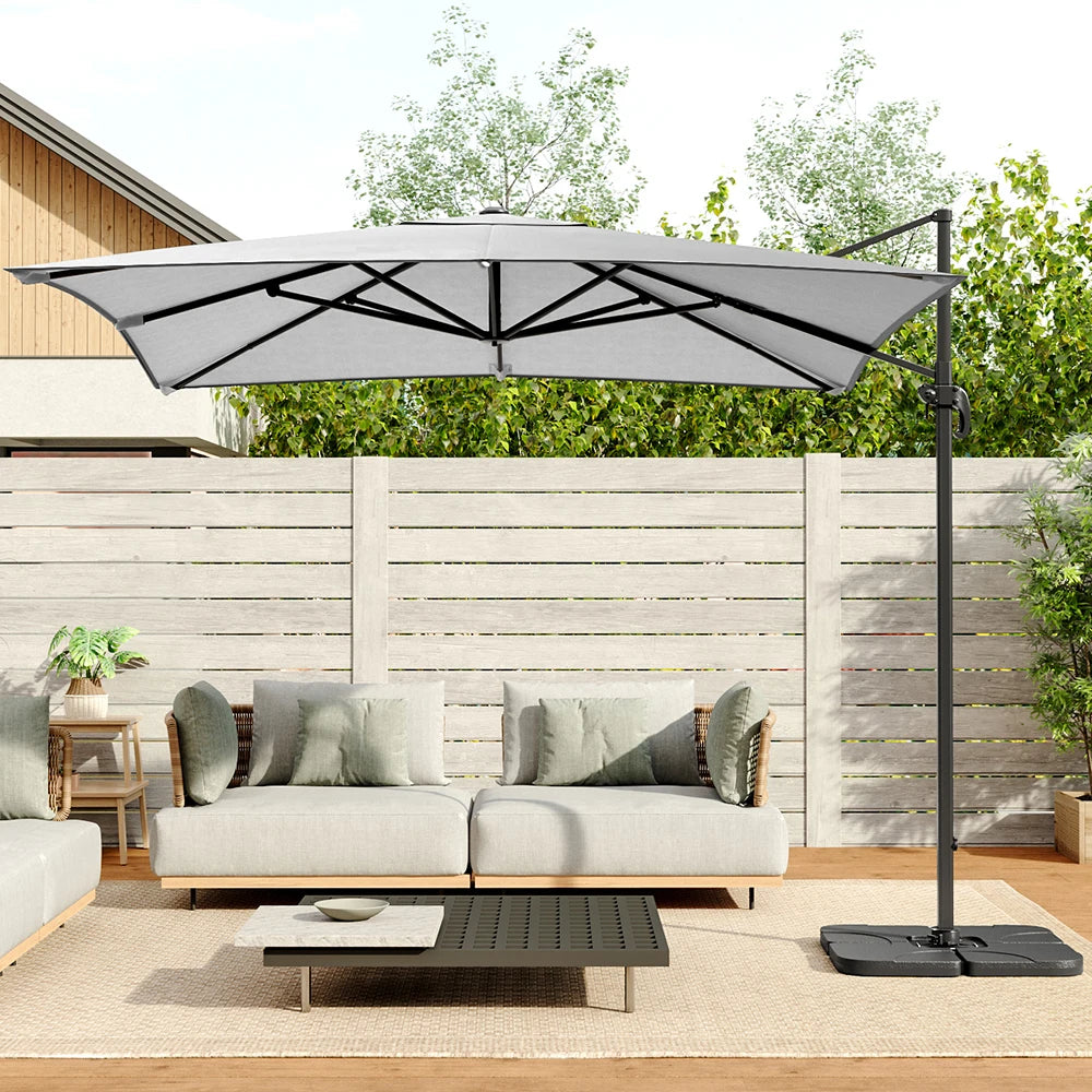 Large Square Canopy Rotating Outdoor Cantilever