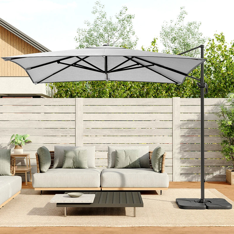 Large Square Canopy Rotating Outdoor Cantilever