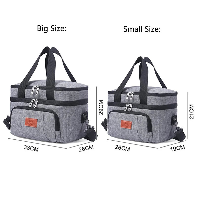 Multifunctional Double Layers Tote Cooler Bag