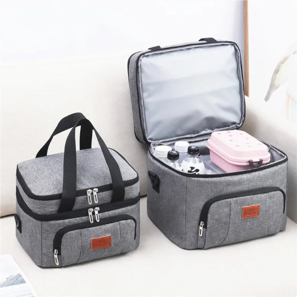 Multifunctional Double Layers Tote Cooler Bag