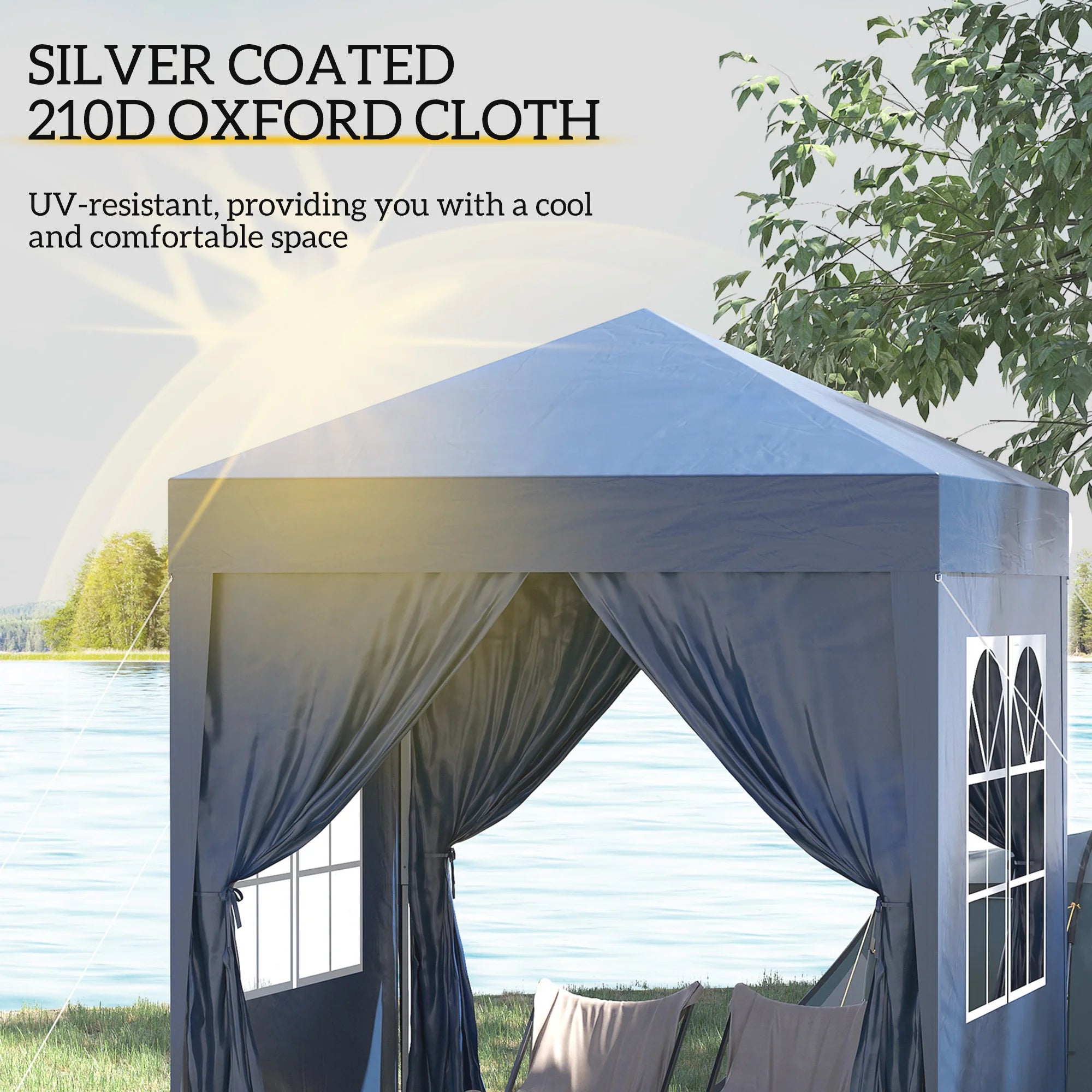 2 x 2 m Garden Pop Up Gazebo,  Water Resistant