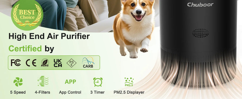 Smart Air Purifier for Bedroom Home