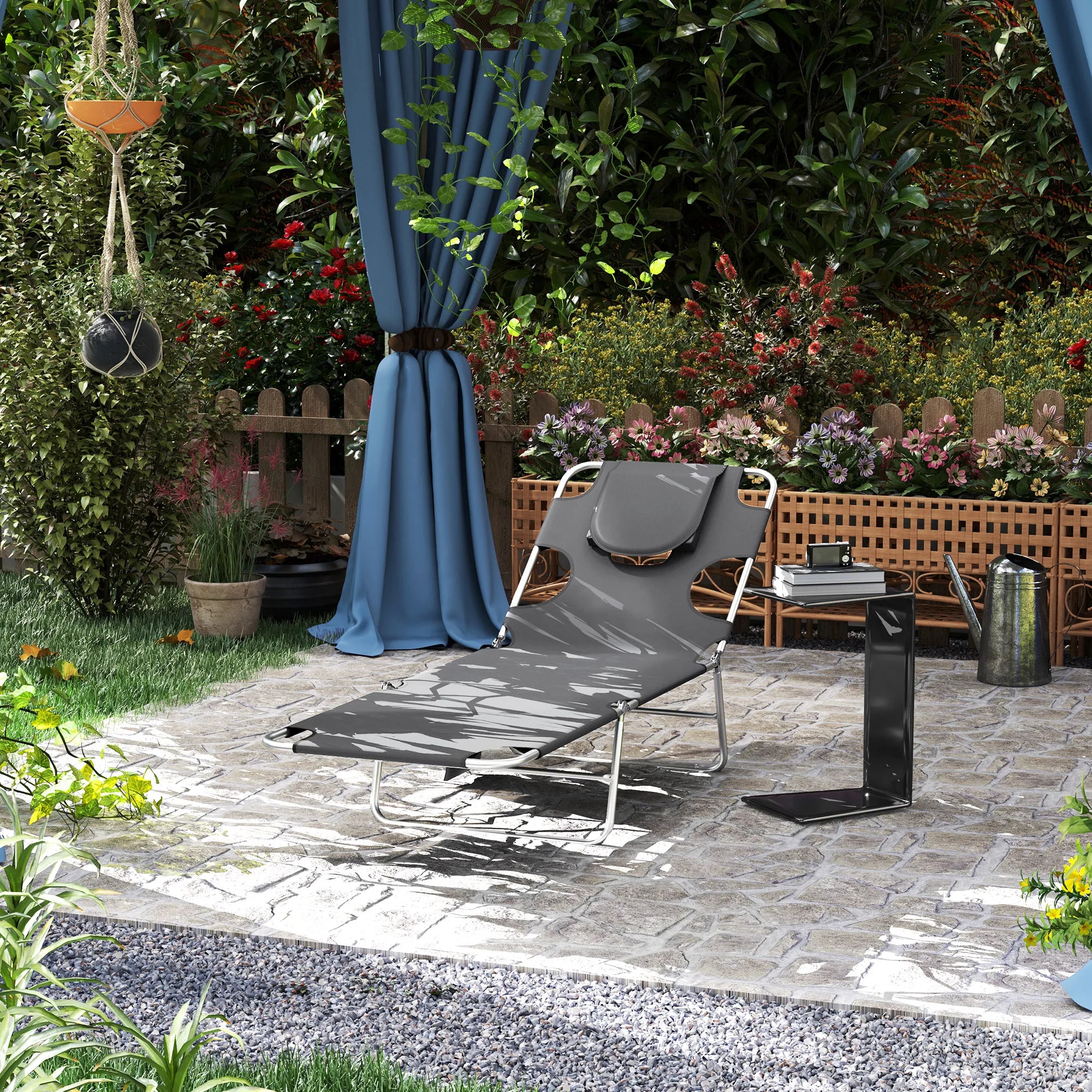 Foldable Sun Lounger/bed Adjustable