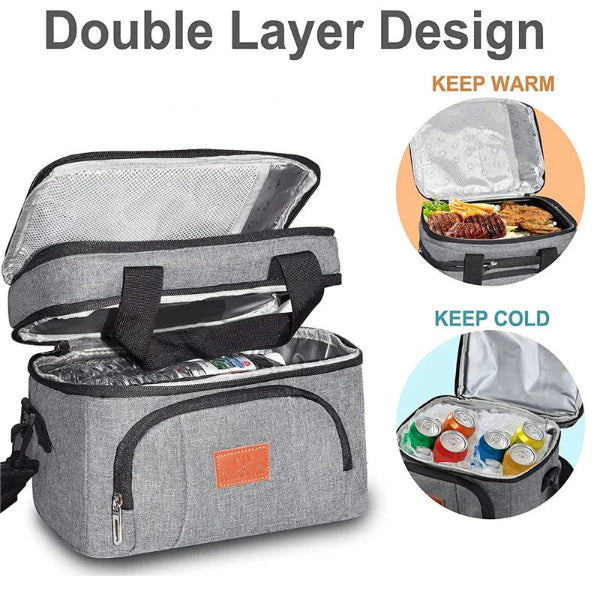 Multifunctional Double Layers Tote Cooler Bag