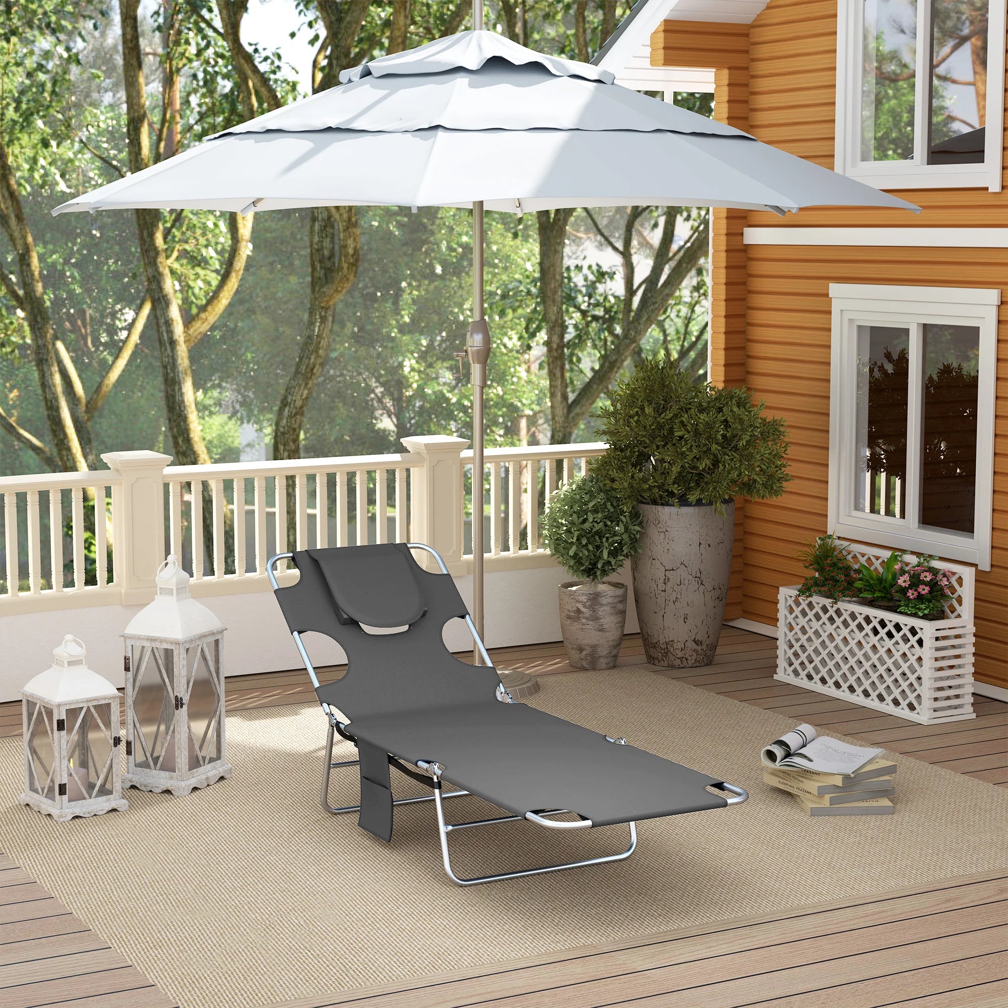Foldable Sun Lounger/bed Adjustable