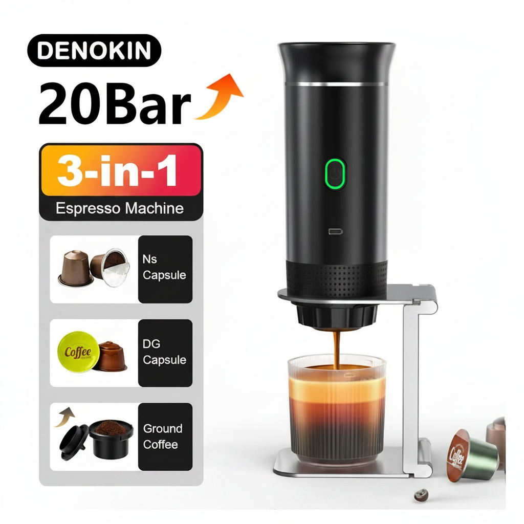 Espresso Machine - Pure White Background